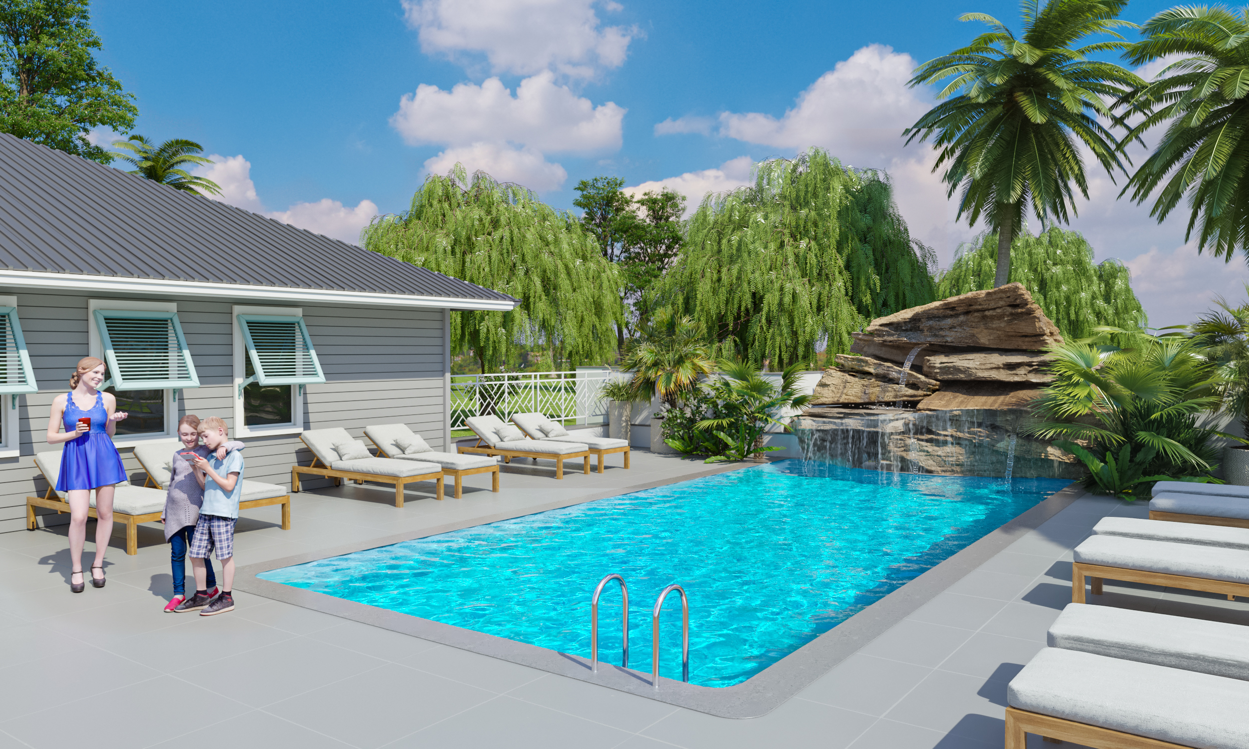 Cotee River Clubhouse Pool Rendering